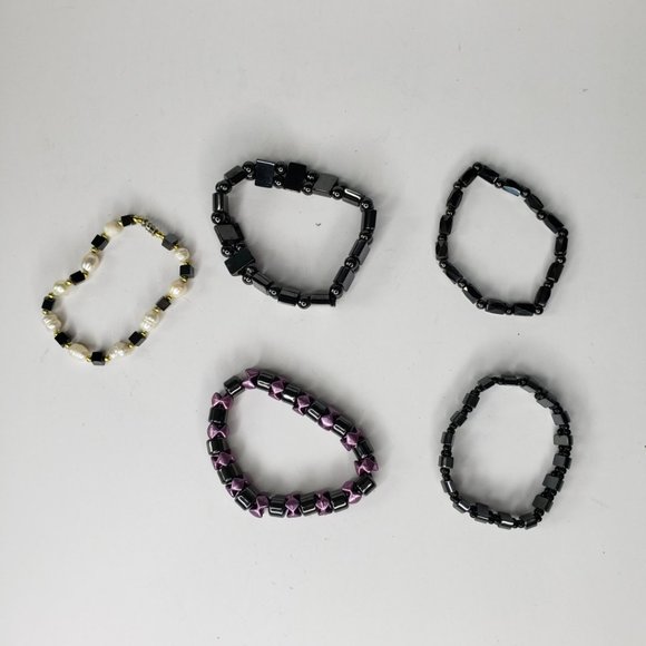 Magnetic Hematite Bracelets: Set of 5 - Picture 9 of 9